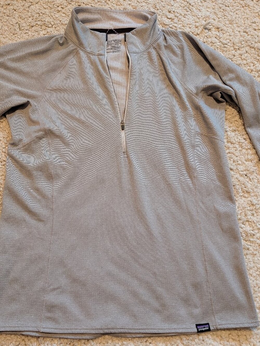 Patagonia Capilene Midweight Baselayer 1/4 Zip Gray M